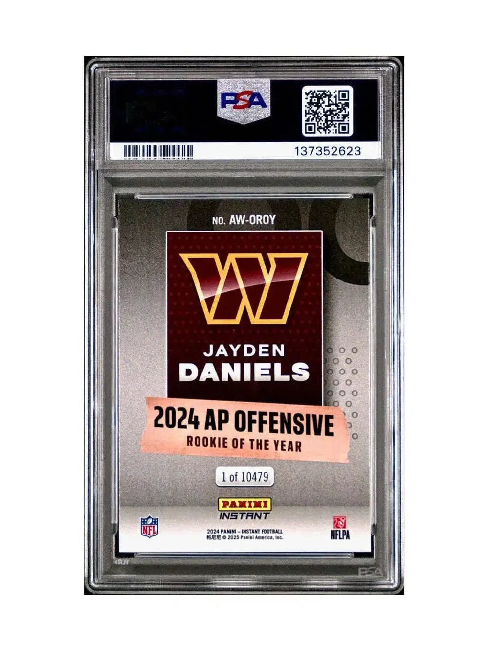 Jayden Daniels 2024 Panini NFL AP Offensive Rookie of the Year Commanders PSA 10